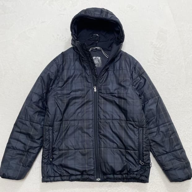 90년도 스투시 어센틱 기어 써모라이트 체크 패딩