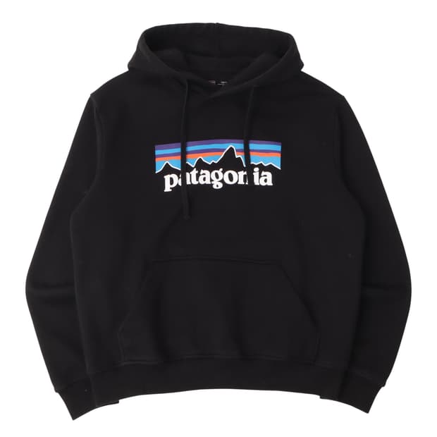 파타고니아 웨이브 로고 오가닉 후드티