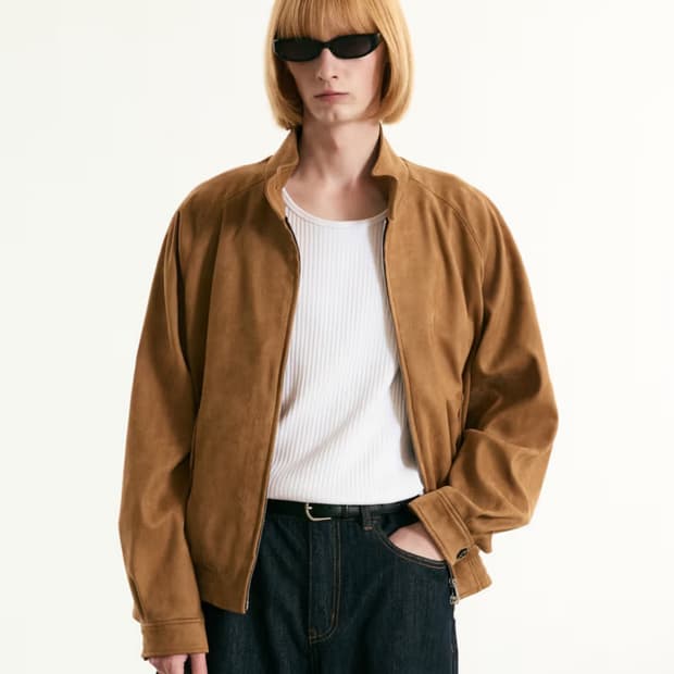 Tngt 스웨이드 해링턴 자켓 100사이즈