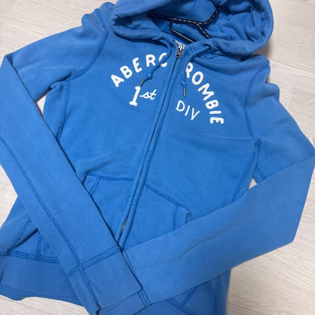 빈티지 서브컬쳐 아노깔 아베크롬비 후와유 블루 후드집업