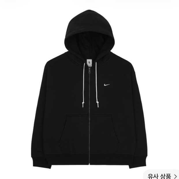 나이키 스우시 풀 후드 집업 블랙 s