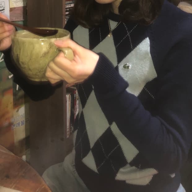 라코스테 아가일 빈티지 니트