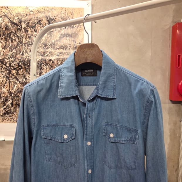 올세인츠 데님셔츠