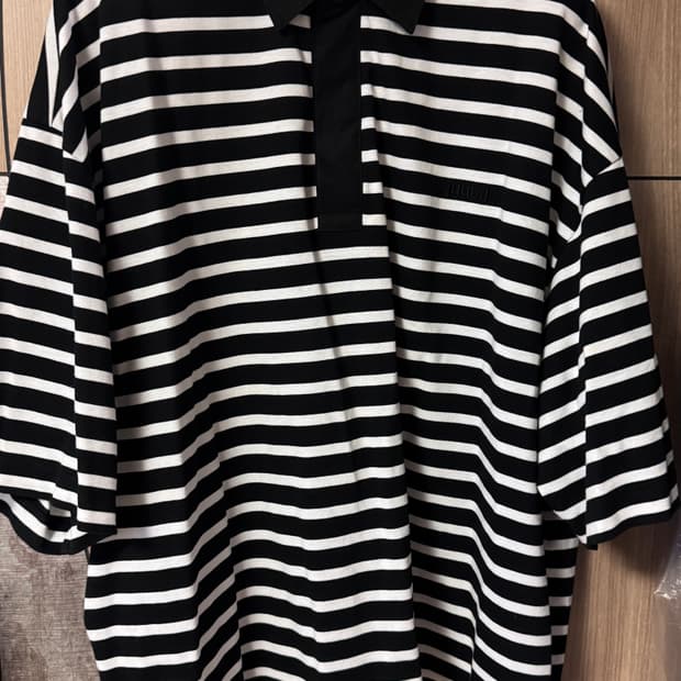 준지 스트라이프 오버핏 피케티 l