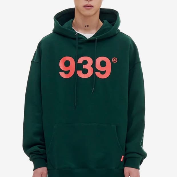 아카이브볼드 후드티 딥그린