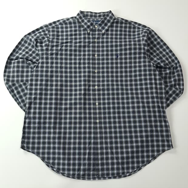 CA496 2XL 폴로 빅사이즈 00s 프레피 모던 타탄체크 셔츠 남방
