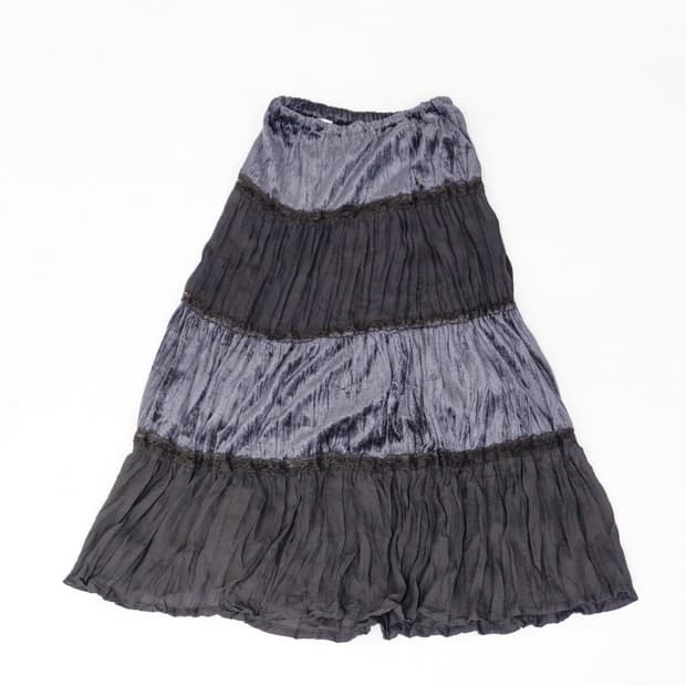 포근 레이어드 그레이 스커트