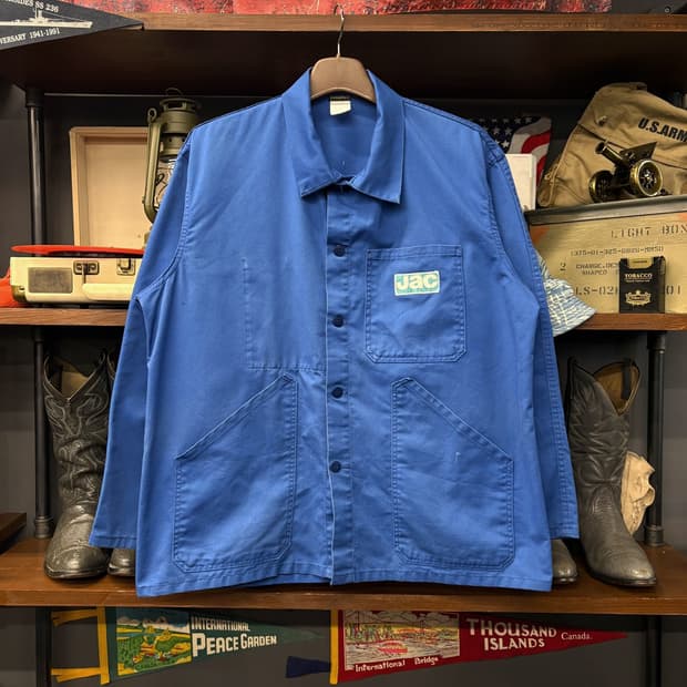 70s 소노르코 프렌치워크자켓 코튼트윌 패치포켓 사선스티치 N674