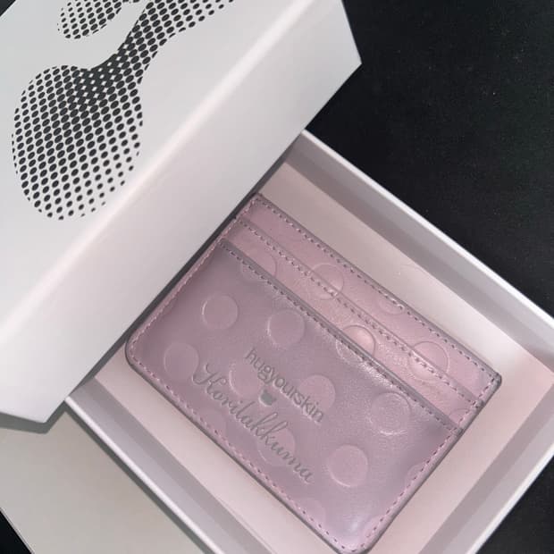 허그유어스킨 코리락쿠마 콜라보 카드지갑 핑크