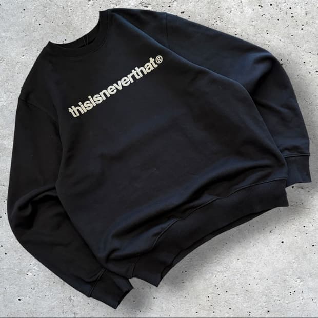 [S] 디스이즈네버댓 블랙 스웻 맨투맨 티셔츠 D609