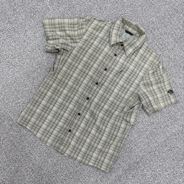 90 마운틴하드웨어 체크 반팔 셔츠 남방 0415J