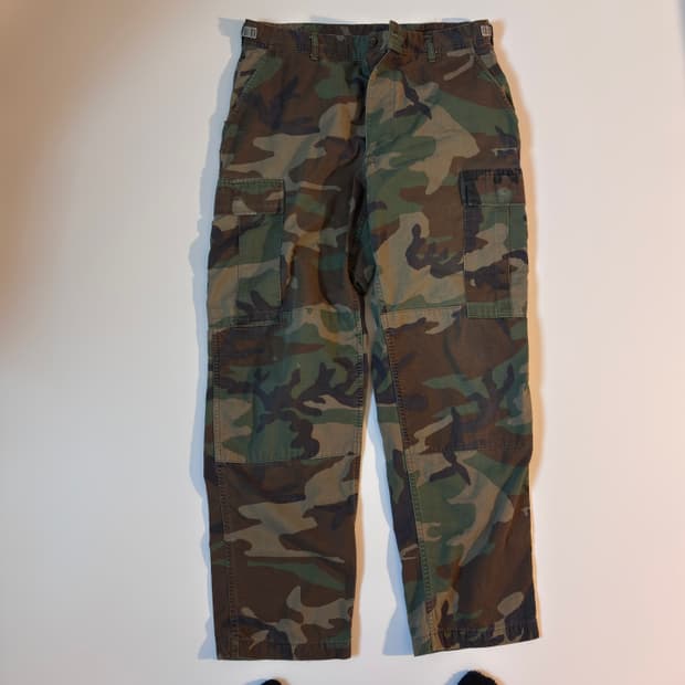 vintage woodland 카모 팬츠