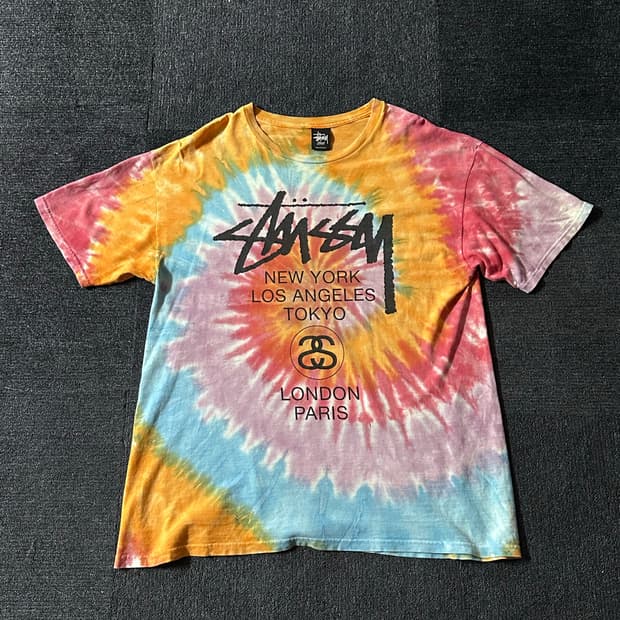 스투시 Stussy 타이다이 시티 로고 티셔츠