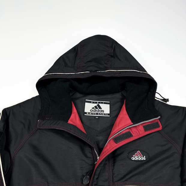 아디다스 오리지널 스키 풀오버 블랙 점퍼 자켓 (실측 XL)