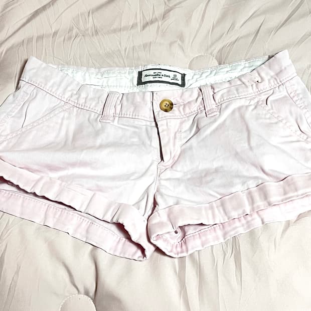 아베크롬비 로우라이즈 연핑크 숏츠 팬츠 반바지
