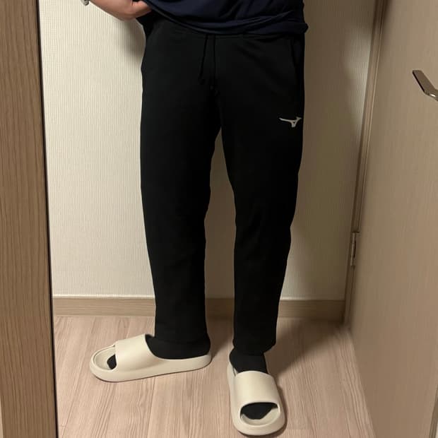 정품 미즈노 블랙 트랙팬츠 기능성 트레이닝 바지