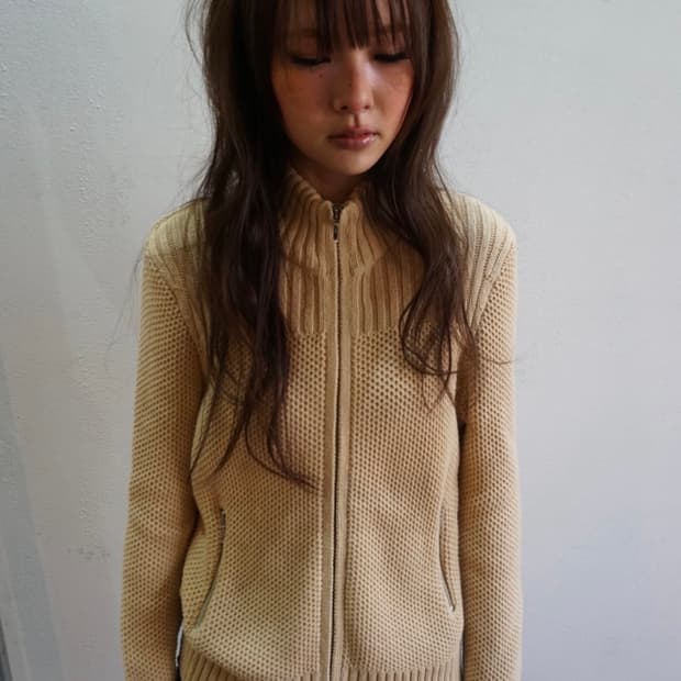 시소르타 butter rib zip cardigan