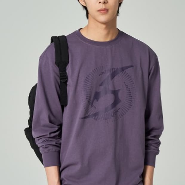 에잇세컨즈 빅 로고 티셔츠 그레이시 바이올렛 M