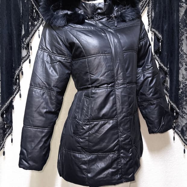 세실맥비 퍼후드 경량패딩 점퍼 자켓 오네갸루 고스펑크 고딕 시부야 00s