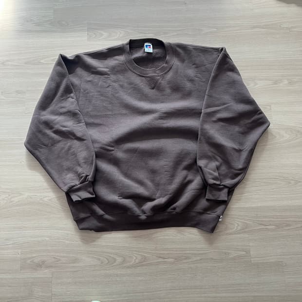 [2XL] 90s 빈티지 러셀 스웻셔츠 맨투맨 초코브라운