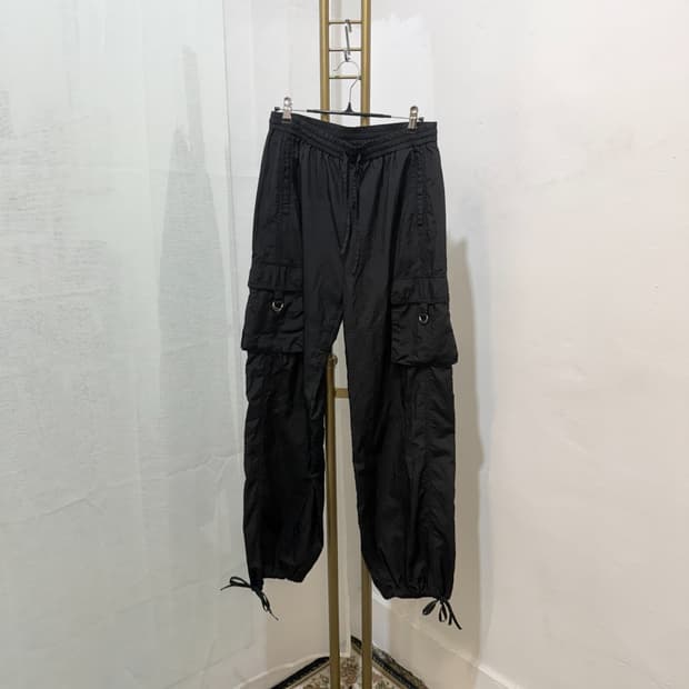 (WS)커버낫 블랙 바스락 조거바지 트레이닝팬츠 5008