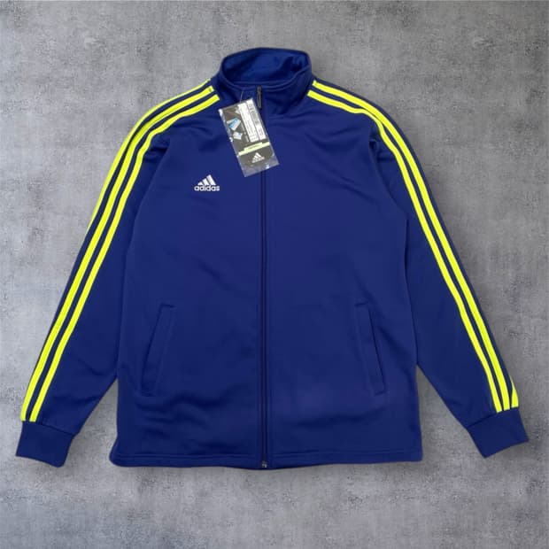 아디다스 Adidas 블루 형광 프레데터 플리스 집업 100