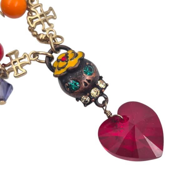 06s 한정 안나수이 스컬&하트 레이어드 목걸이