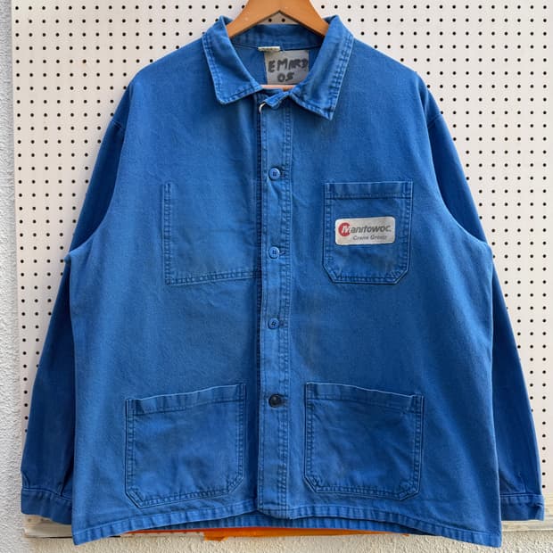 OLD VINTAGE WASHED BLUE FRENCH 프렌치워크자켓