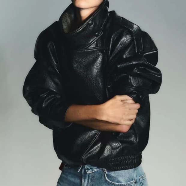 자라 레더자켓 XL
