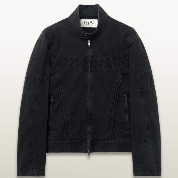 엘무드 애쉬 데님 바이커 자켓 빈티지블랙