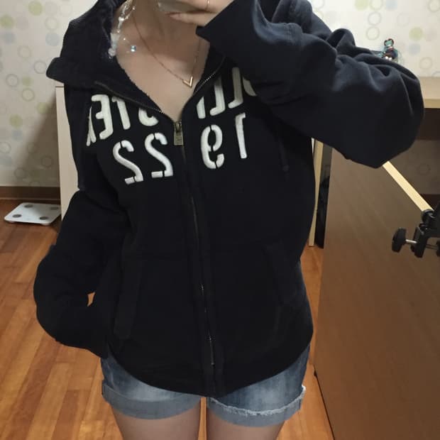 홀리스터 검은색 후드집업