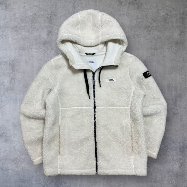 내셔널 지오그래픽 스몰 로고 와펜 쉐르파 자켓