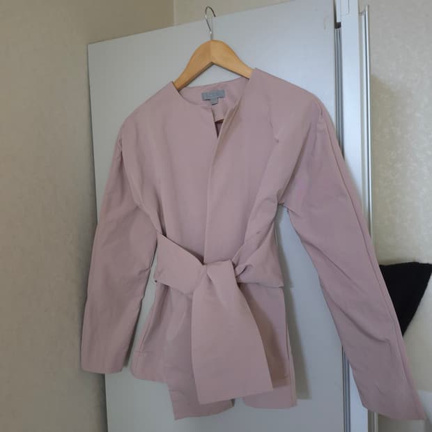 COS 코스 핑크 벨트 자켓