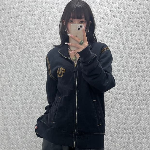 트루릴리전 빈티지 스트릿 키치 스티치 집업 L C11130