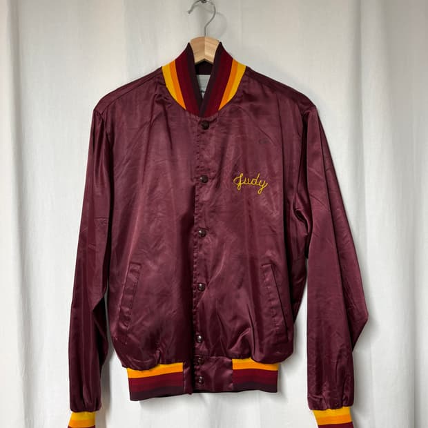 80's 스윙스터 사틴 봄버 자켓