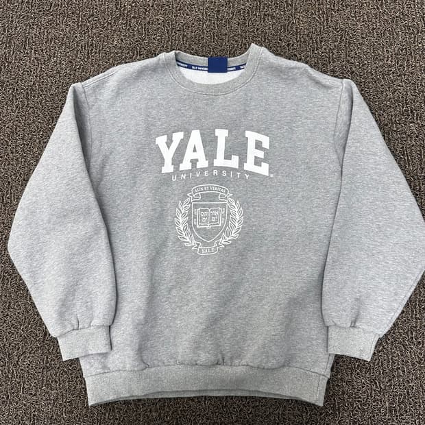 YALE 예일 여성 기모 맨투맨 그레이 신장 160