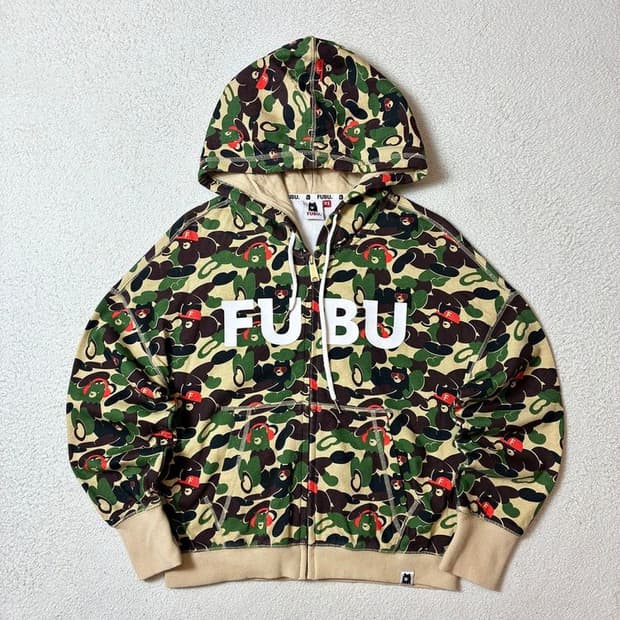 푸부 베이프 오마주 쿠마 카모 후드집업 PN7415