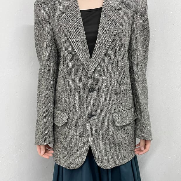 울 버튼 오버 대디자켓