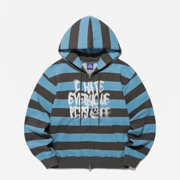 이스트쿤스트 PISS OFF ST HOOD ZIP UP_BLUE