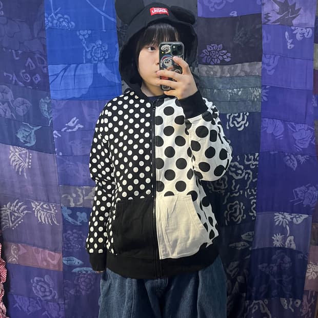 Disney 디즈니 미니마우스 도트 후드집업