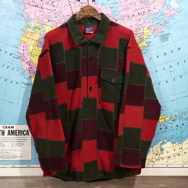 빈티지 패치워크 플리스 스웻