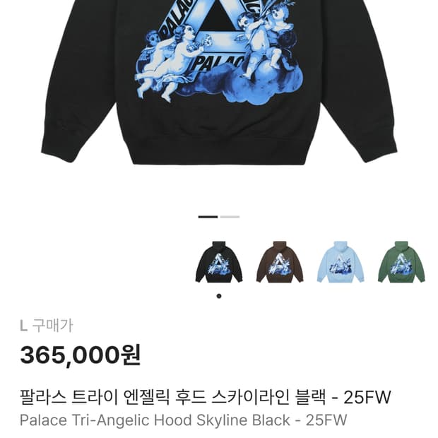 [L] 팔라스 트라이 엔젤릭 후드 스카이라인 블랙