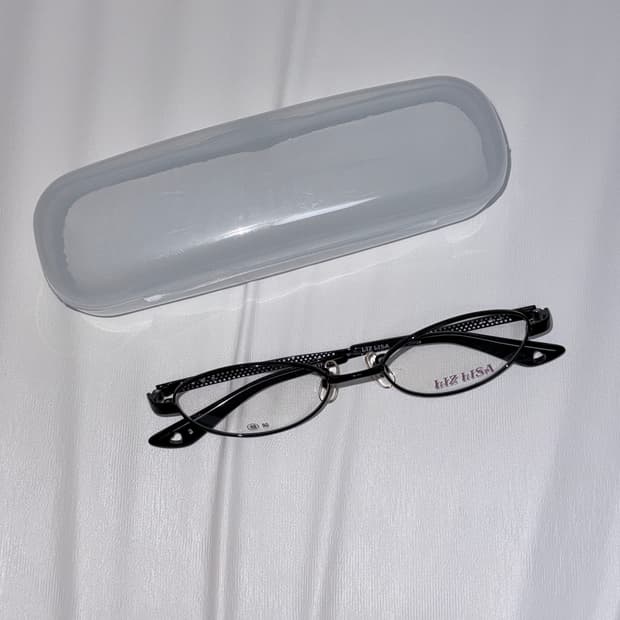 빈티지 리즈리사 하트 도트 안경 긱시크 너드 갸루