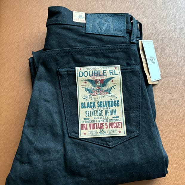 rrl 빈티지파이브포켓 블랙온블랙 30/30