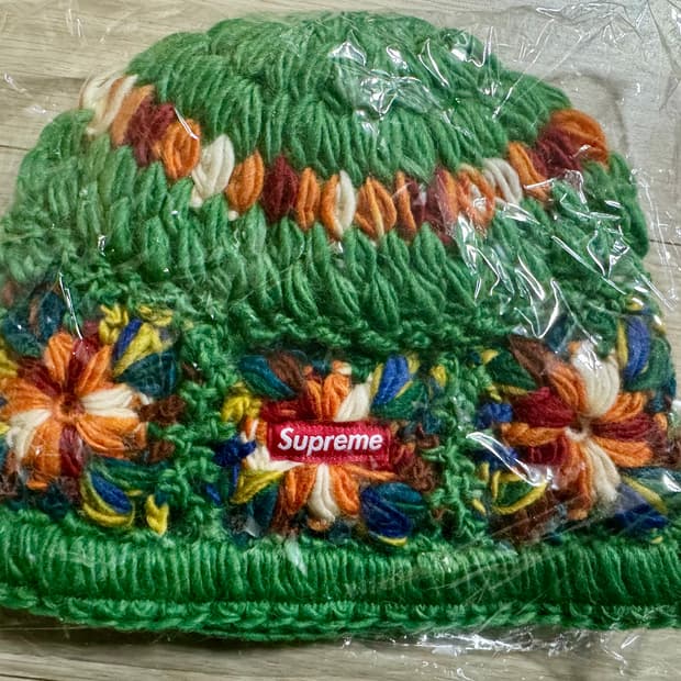 새상품) 슈프림 크로셰 비니 그린 - 25ss
