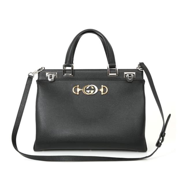 구찌 주미 블랙 탑 핸들백 미듐 숄더백 564714 주미백