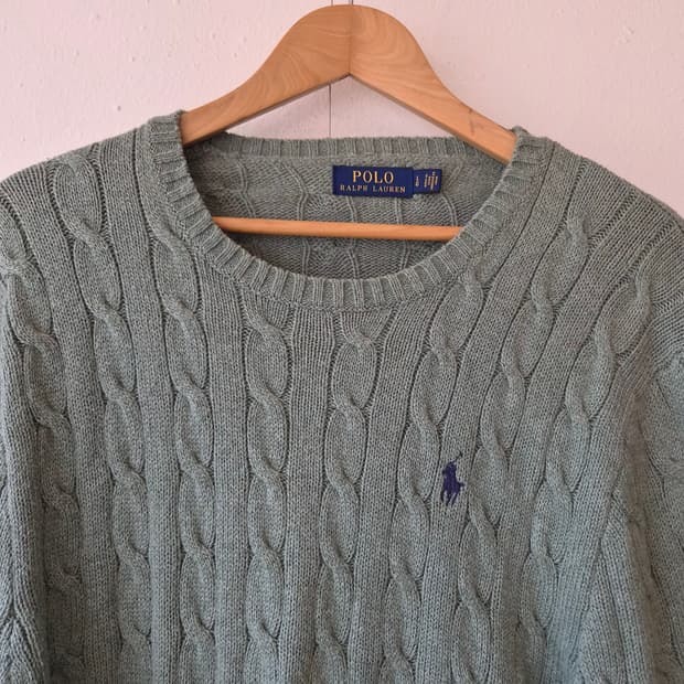  폴로랄프로렌 남성 케이블라운드니트 L사이즈