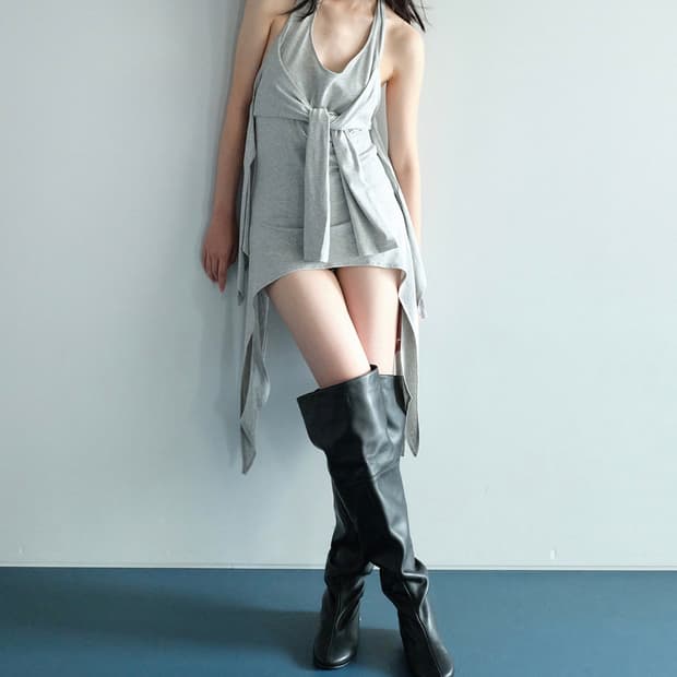 세릭 [EXCLUSIVE] 3WAY SLIT TOP / GRAY