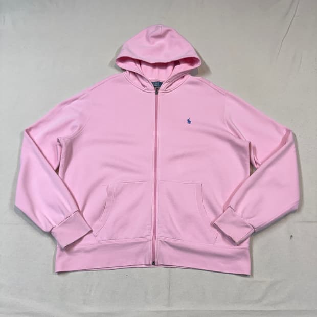 XL) 폴로 랄프로렌 핑크 후드집업