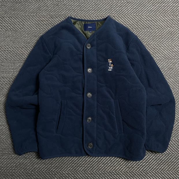 Yali 예일 퀼팅 플리스 자켓 네이비o 5334